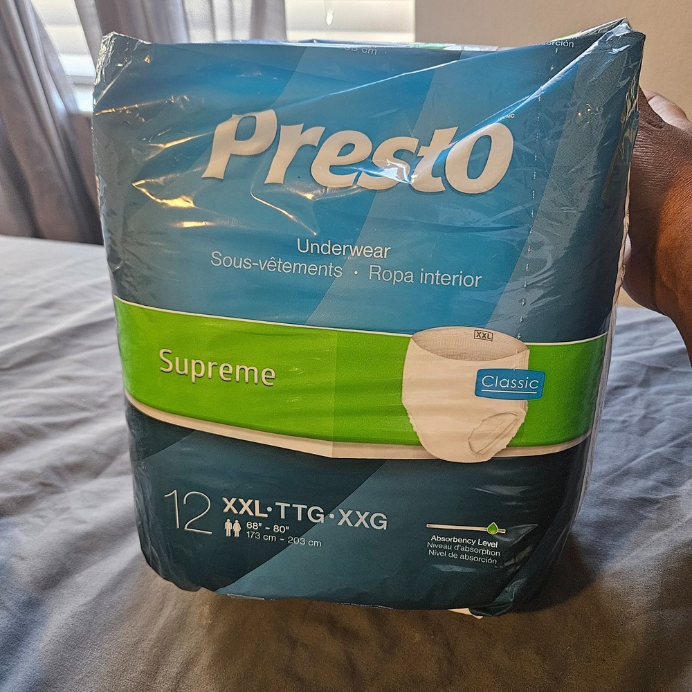 Presto‎ Classic Underwear, Supreme Size XXL(12 Pack) New